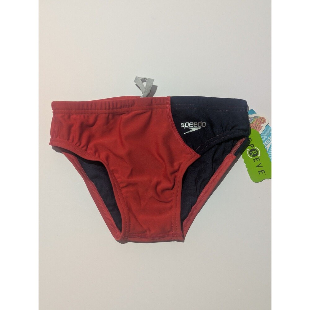 Speedo‎ Eco Endurance Swim Brief High Risk Red Navy Men's Size 30